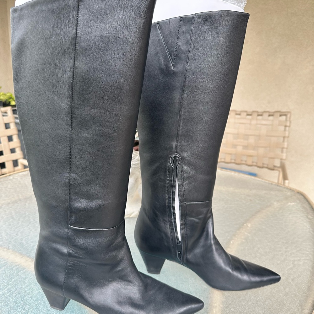 Vince Camuto Black Heeled Knee-High Boots